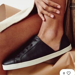 Black calf Leather Eda Sneakers by Freda Salvador